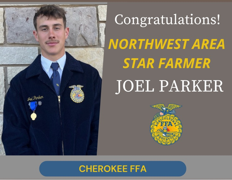 photo of a student. Joel Parker - FFA: NW Area Star Farmer