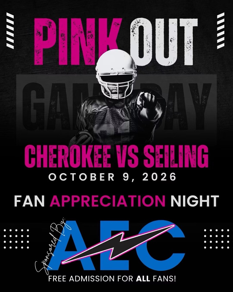 AEC pink out flyer. Free admission to the game on Oct 9  