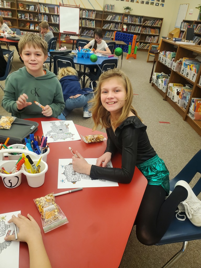 Sci Fi coloring and Nuts and Bolts trail mix.
