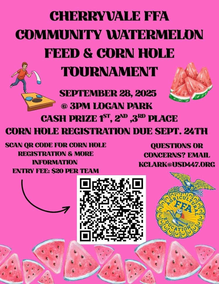 Cherryvale FFA Watermelon Feed & Corn Hole Tournament