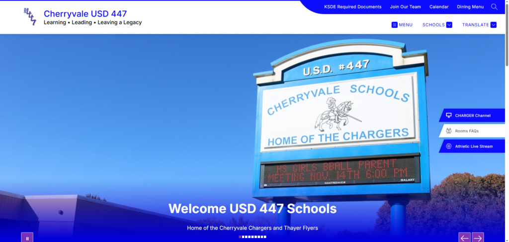 home page