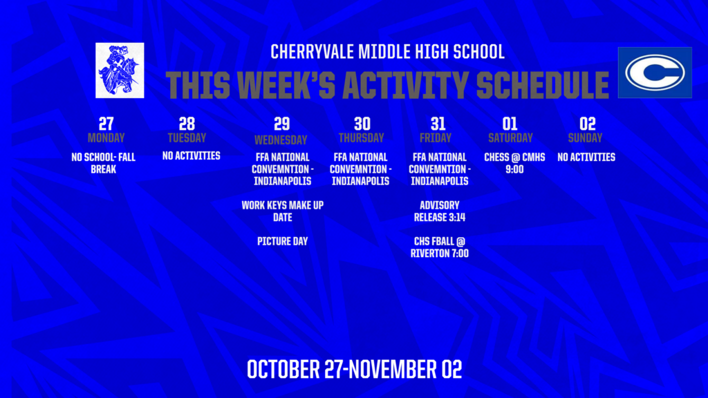 CMHS Announcements 10-27-2025