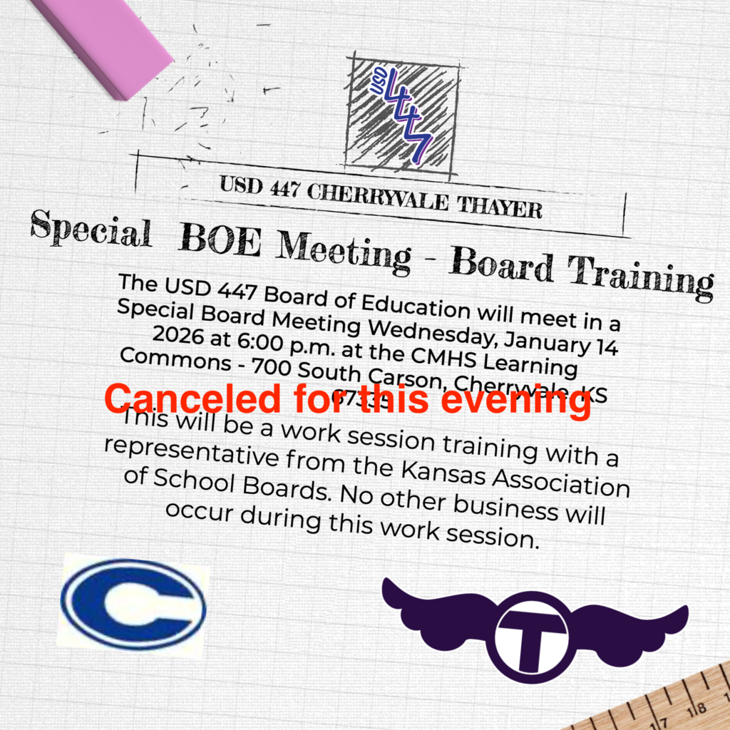Notice of special board meeting cancellation