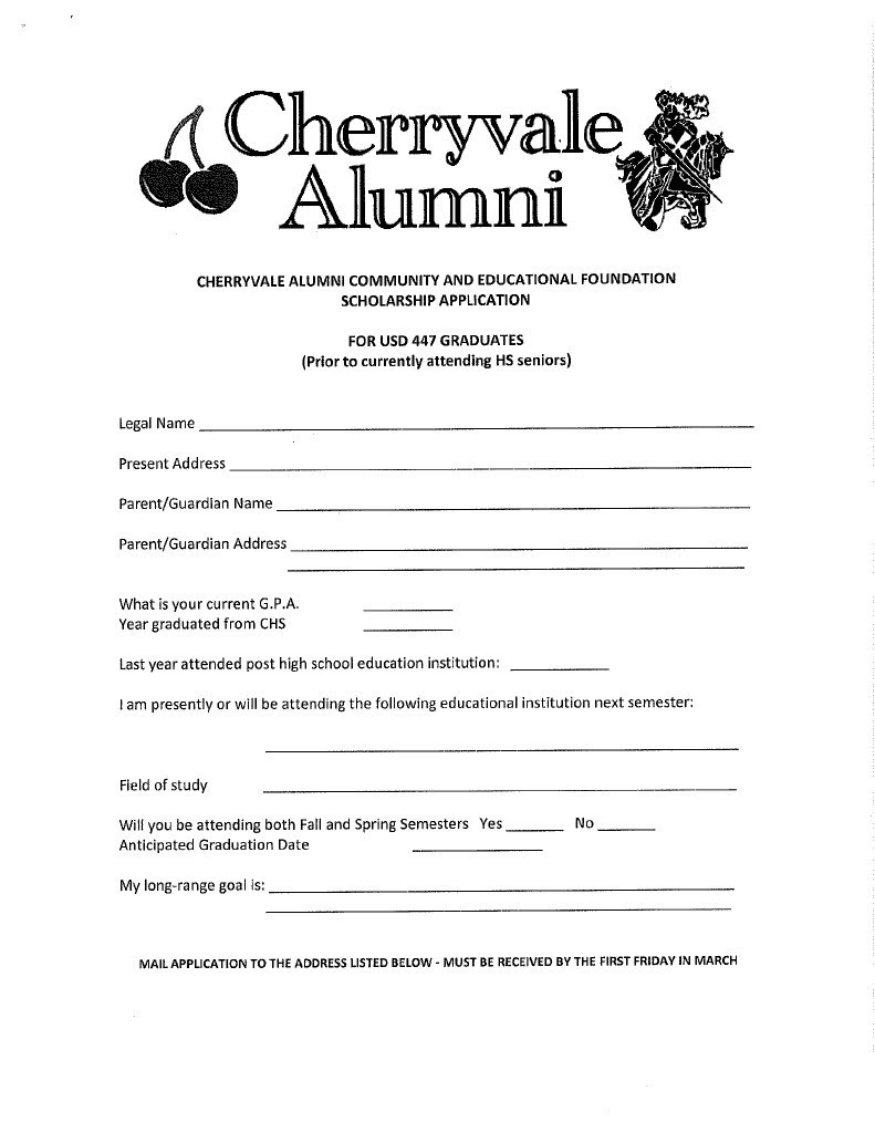 Alumni Scholarship Application