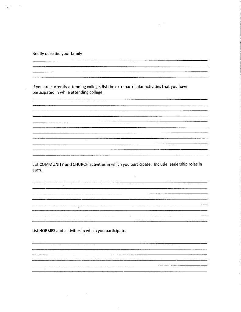 Alumni Scholarship Application