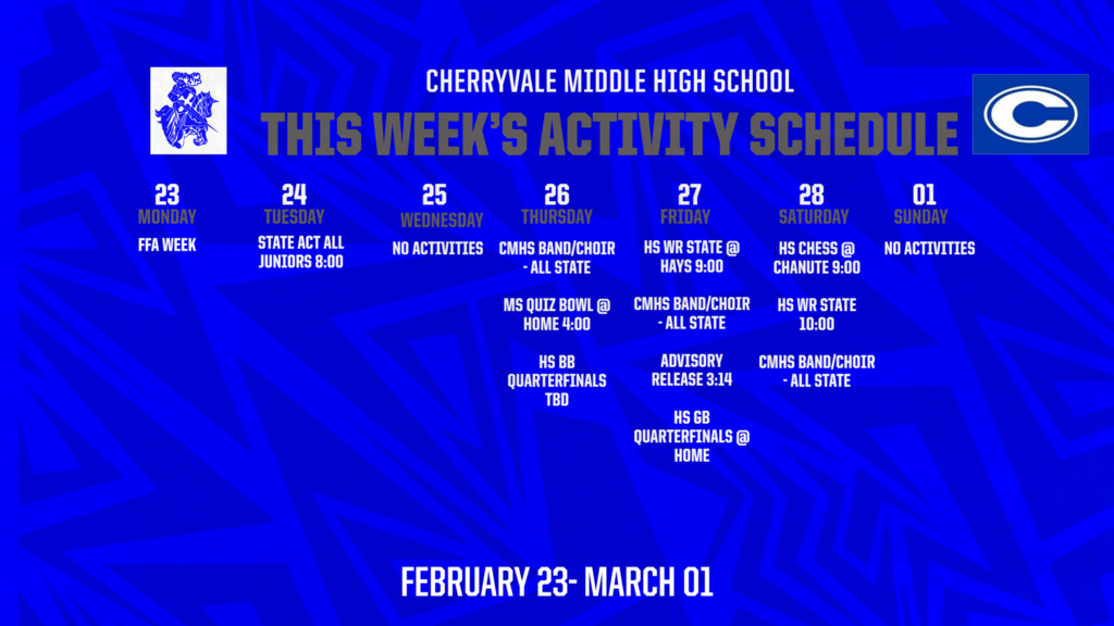 2-23 CMHS Announcements