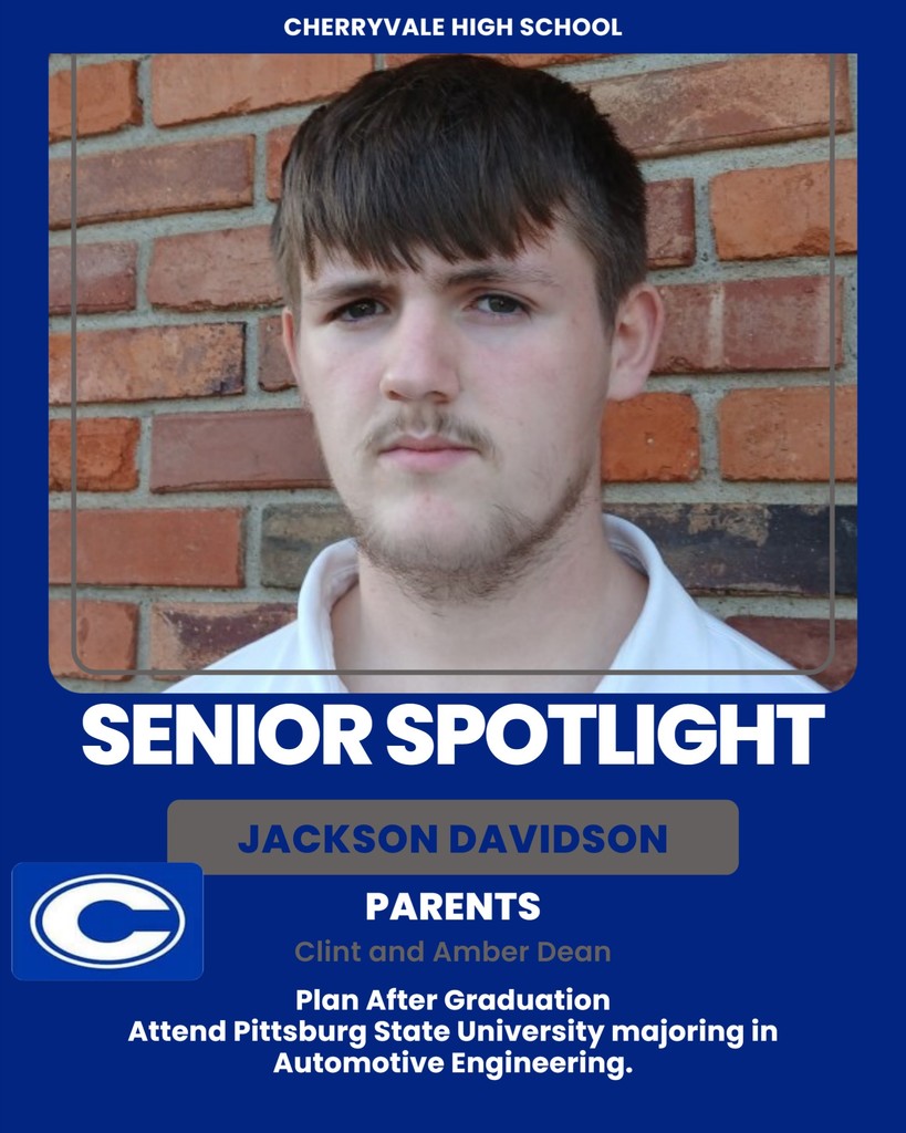 2026 Cherryvale High School Senior Spotlight. Go Chargers