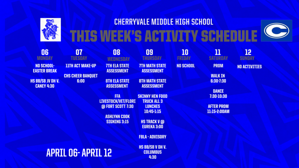 4-6 CMHS Announcements