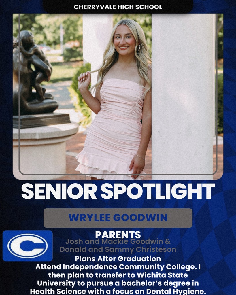 2026 Cherryvale High School Senior Spotlight. Go Chargers