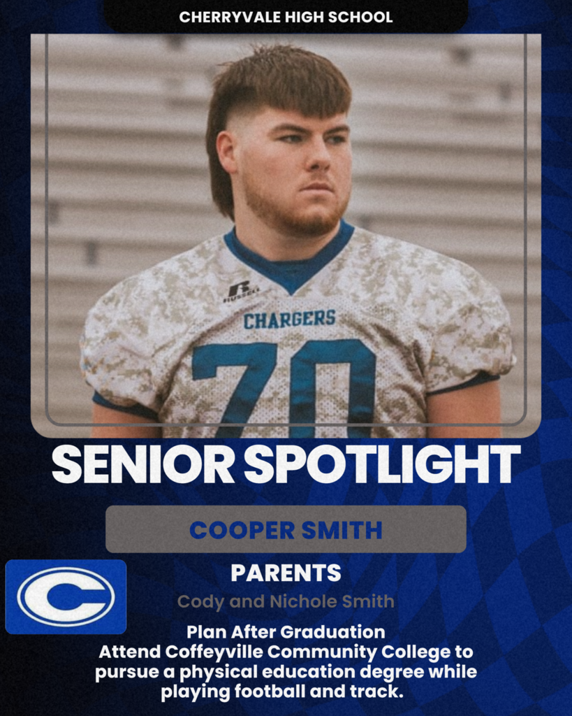 2026 Cherryvale High School Senior Spotlight. Go Chargers