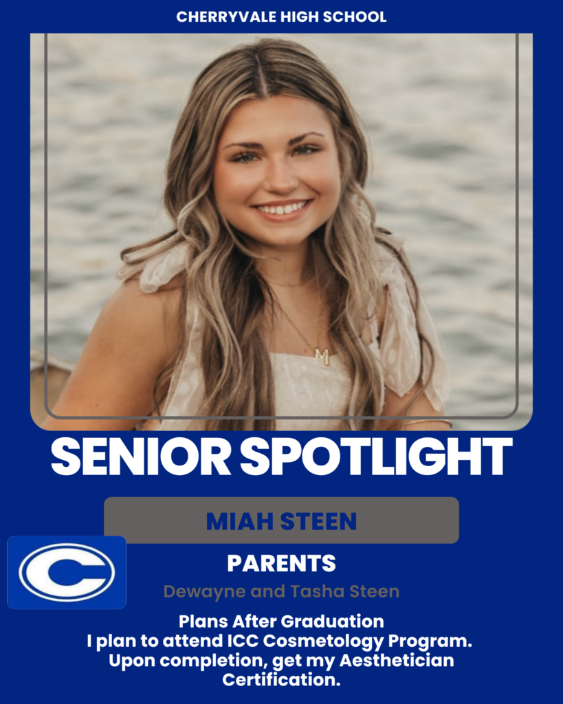 2026 Cherryvale High School Senior Spotlight. Go Chargers