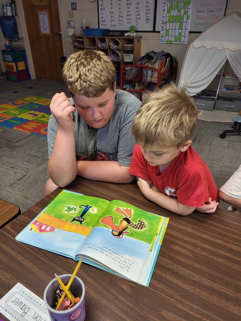 Students reading together