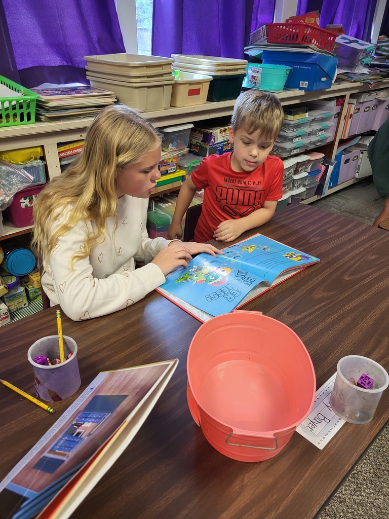 students reading together