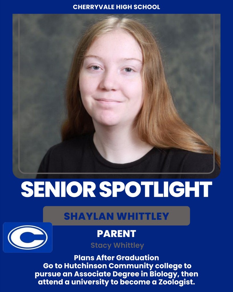 2026 Cherryvale High School Senior Spotlight. Go Chargers