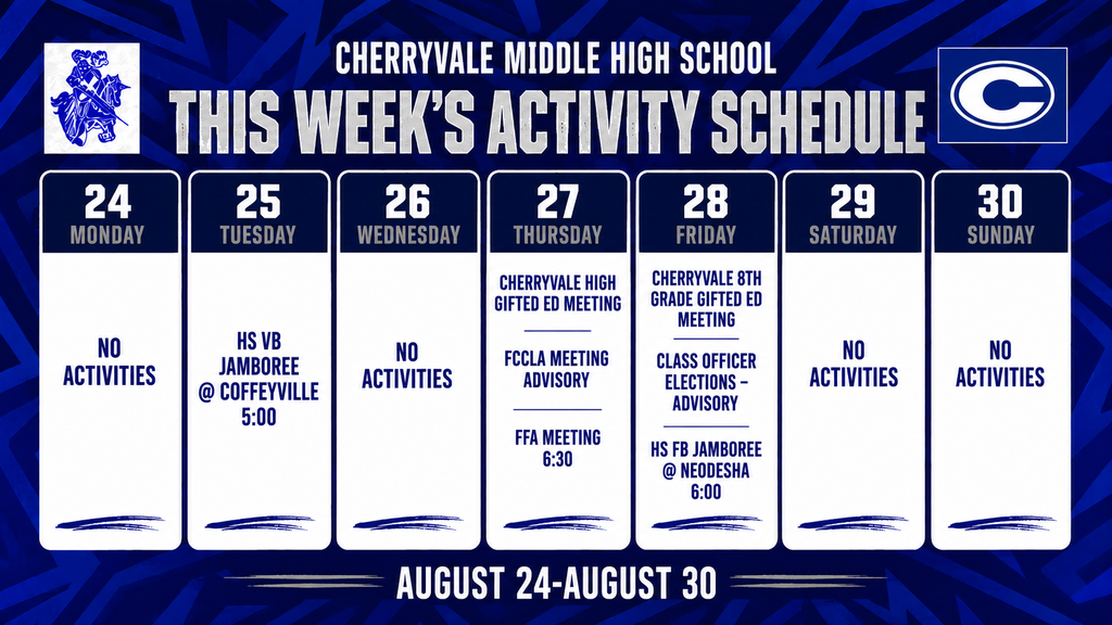 8-24-2026 CMHS Announcements