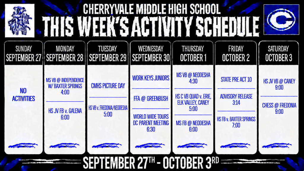 CMHS Announcements