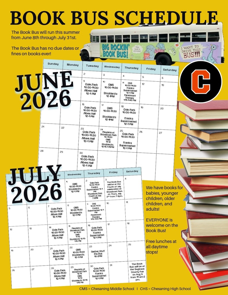 Book Bus Schedule Summer 2026