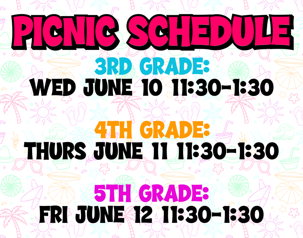 Picnic Schedule