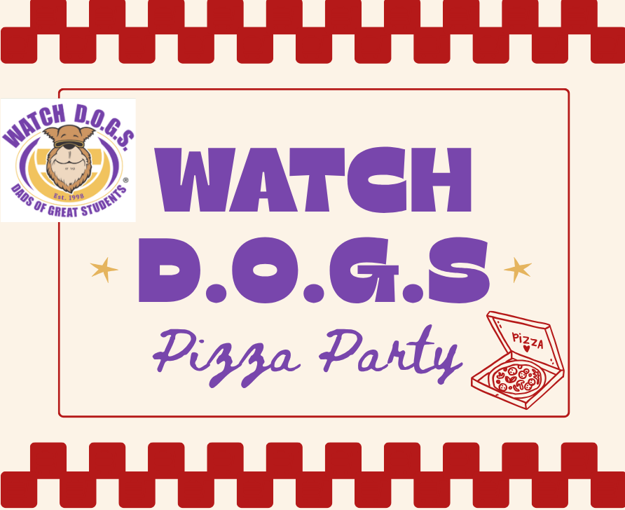 Watch D.O.G.S. program flyer pizza party