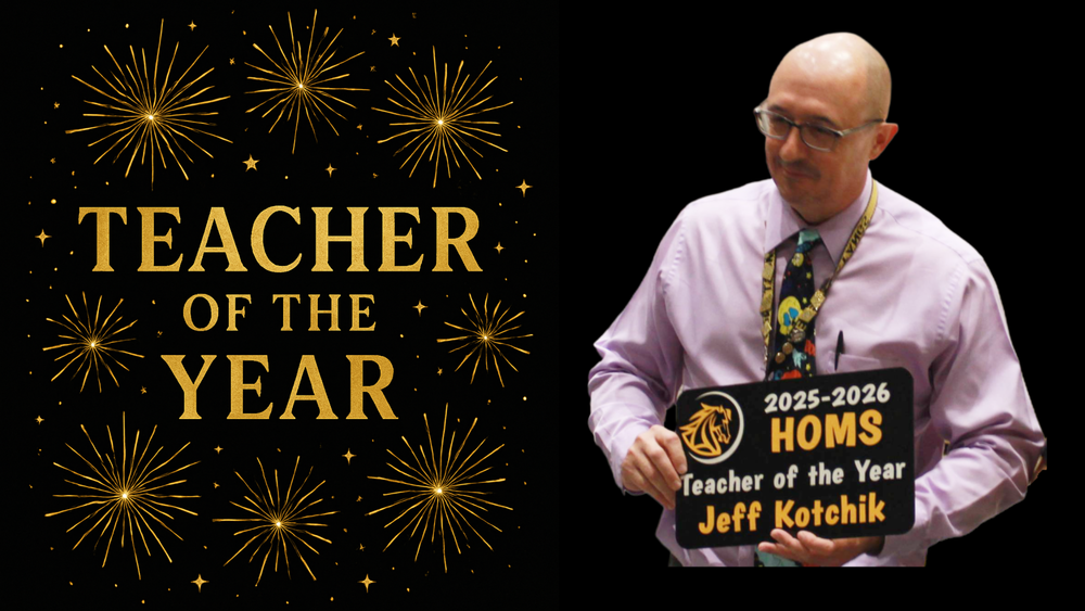 2025-2026 HOMS Teacher of the Year Jeff Kotchik
