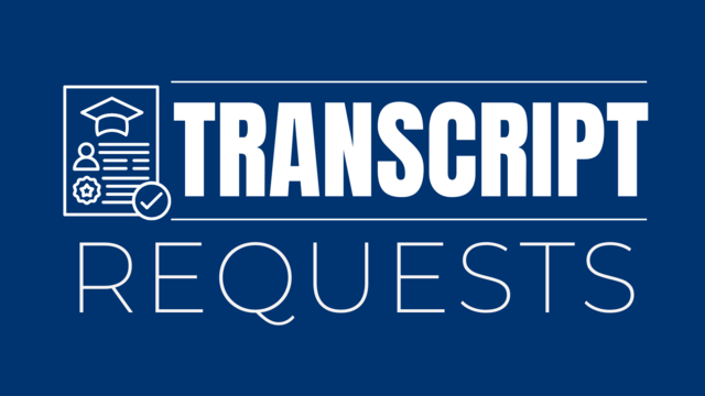 The graphic reads: "Transcript Requests"
