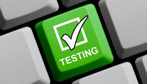green testing button