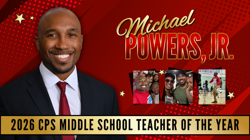Our Mr. Powers is the Chesapeake Middle School Teacher of the Year!
