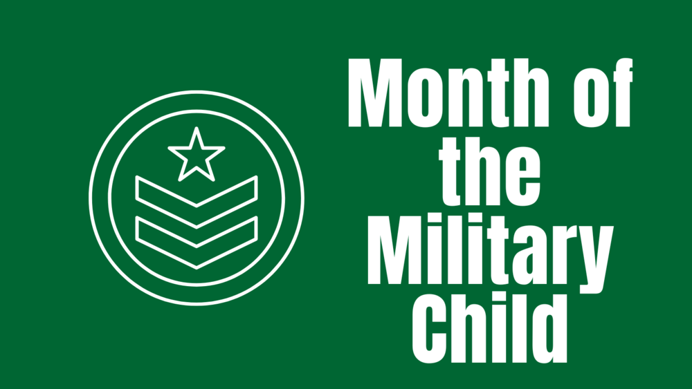Month of the Military Child with Military Rank Symbol