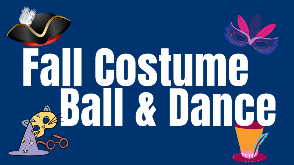 Fall Costume Ball & Dance with clip art costumes