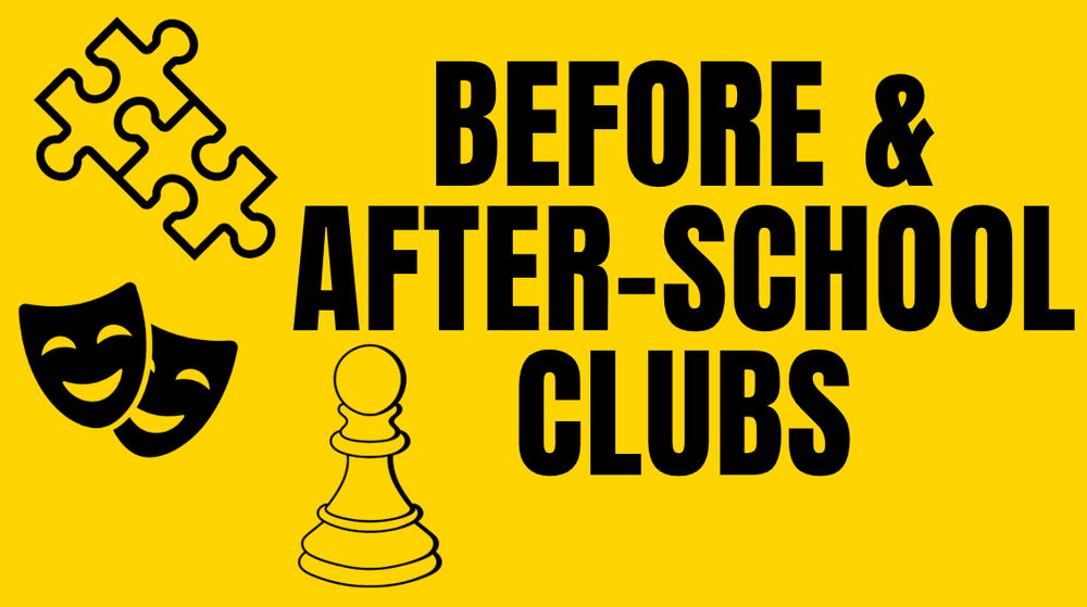 Before and After-School Clubs - Puzzle Pieces, Theatre Masks, Chess Pawn