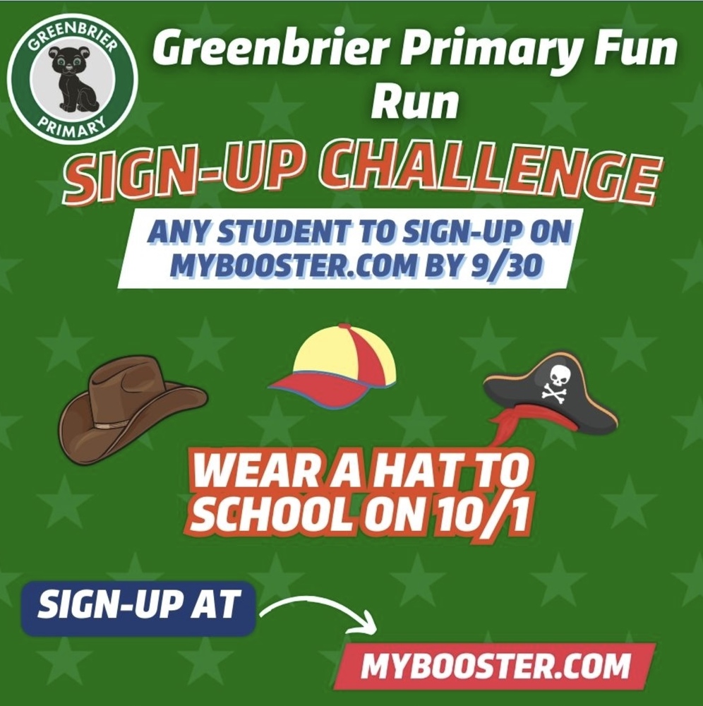 GRP Fun Run Wear hat on 10/1