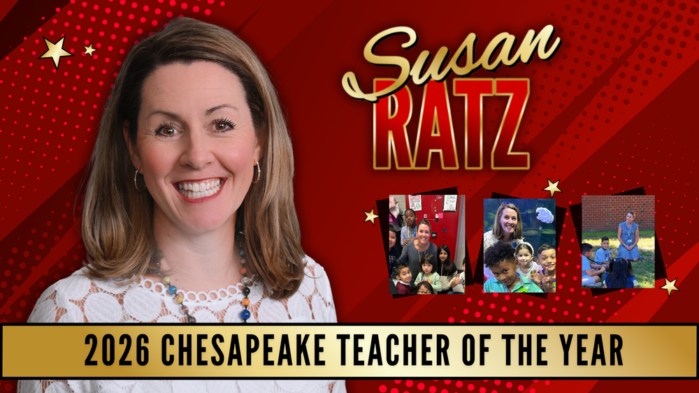 Susan Ratz is the 2026 Chesapeake Teacher of the Year!
