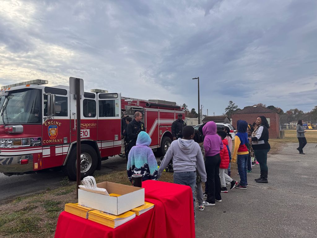 students learning about fire safety