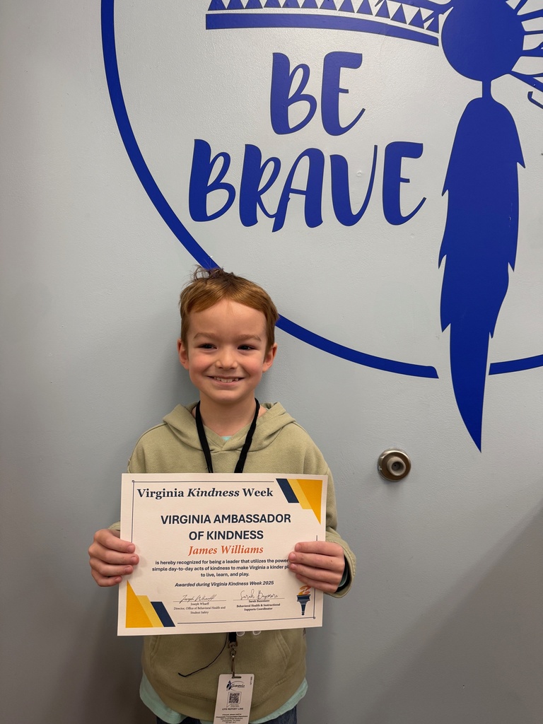 Virginia Kindness Week-James Holding certificate