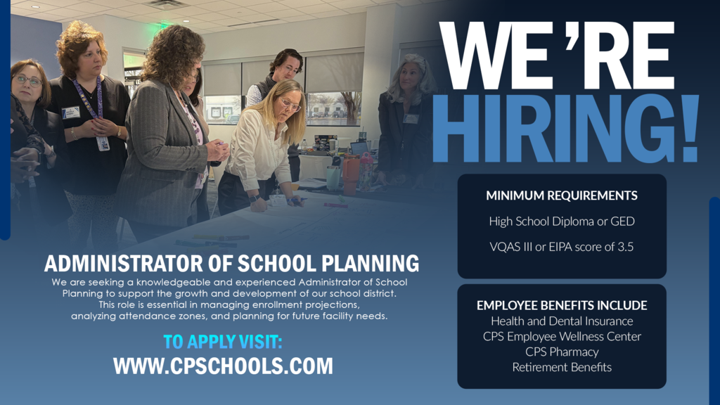 hiring admistrator of school planning with requirements found on website