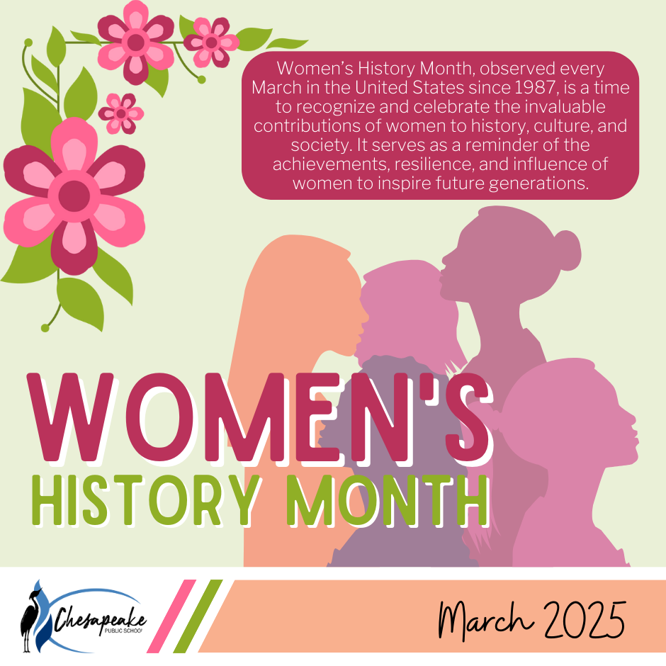 Women's history month graphic colorful