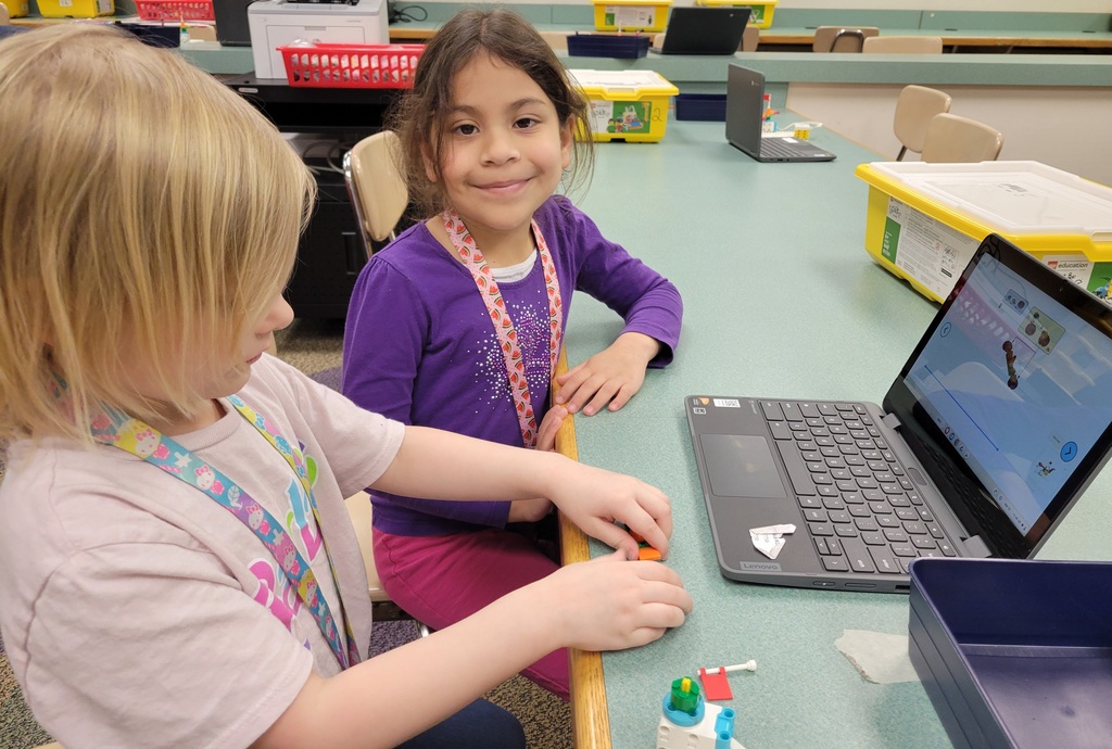Miss Stafford's first graders had so much fun building with the Lego SPIKE kits yesterday. They acted as engineers and programmers to build and code robotic amusement park rides. What a fun way to explore and review the different types of motion!