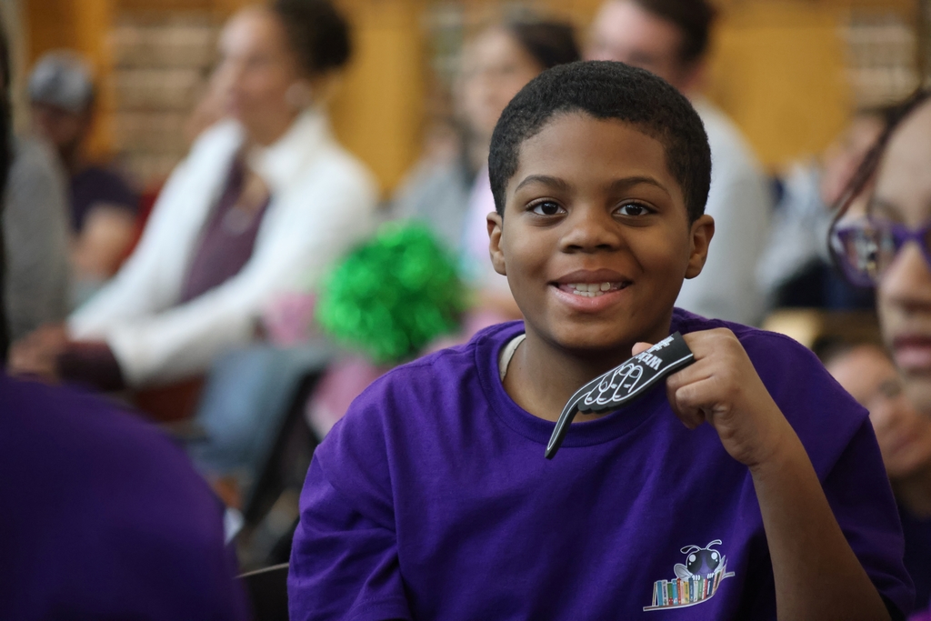 A student from Treakle smiling.