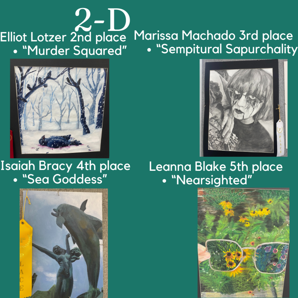 2-D Artwork 2nd-5th place winners