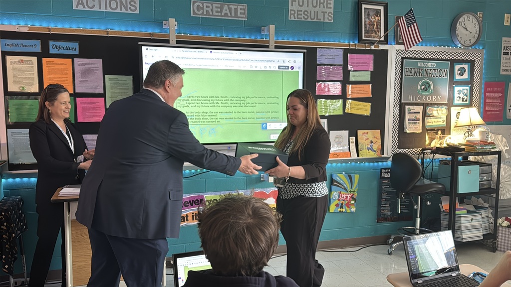 award winner with superintendent