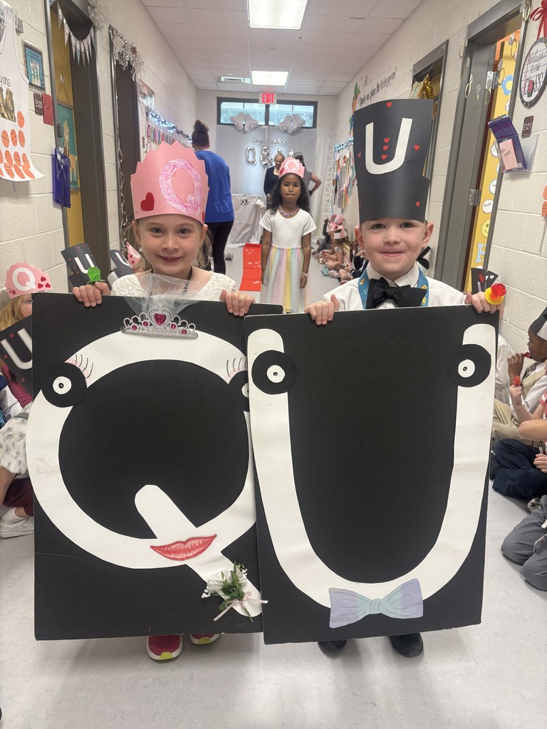 Kindergartener's were invited to the wedding of the letters Q and U today. What a happy occasion it was for all.