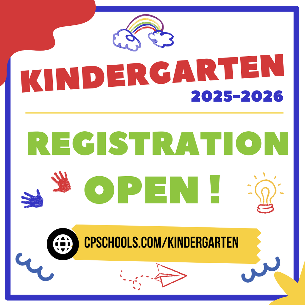Kindergarten registration open red blue green yellow