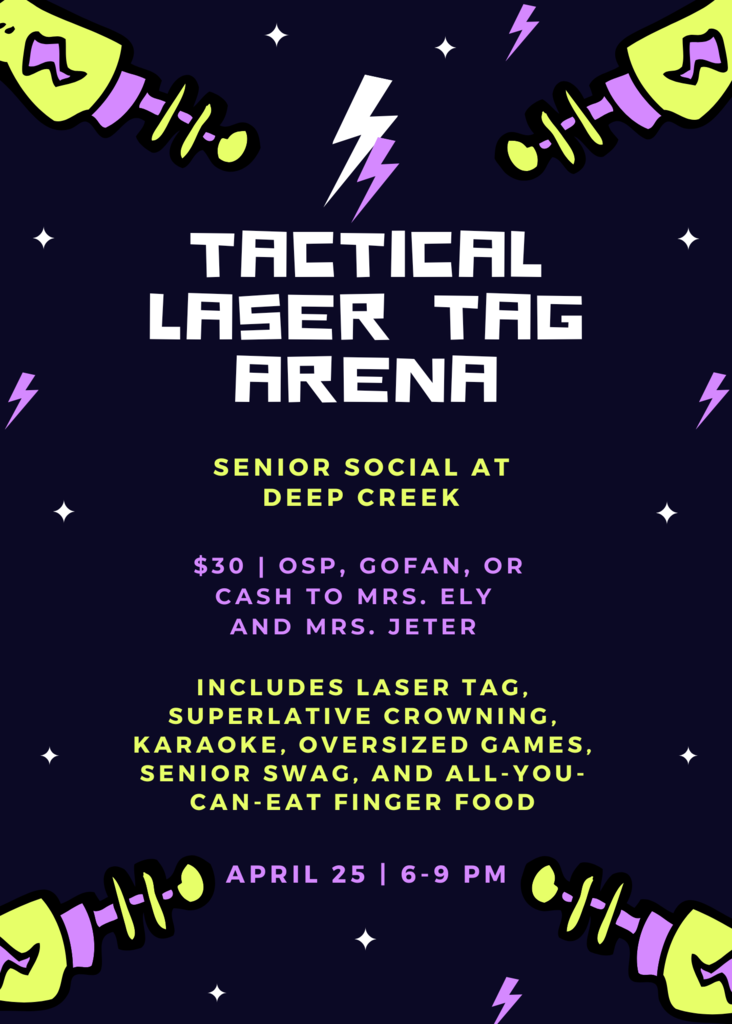 Senior Laser Tag Event Flyer