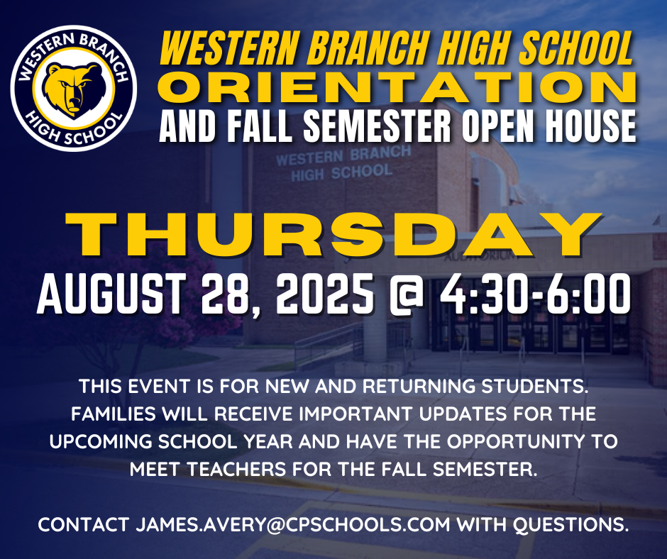 Orientation and Open House is Thursday August 28, 2025 from 4:30 p.m. until 6:00 p.m.