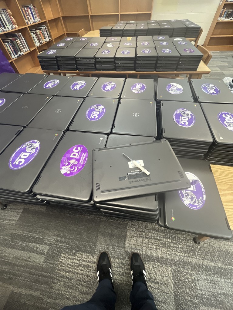 Organized chromebooks.