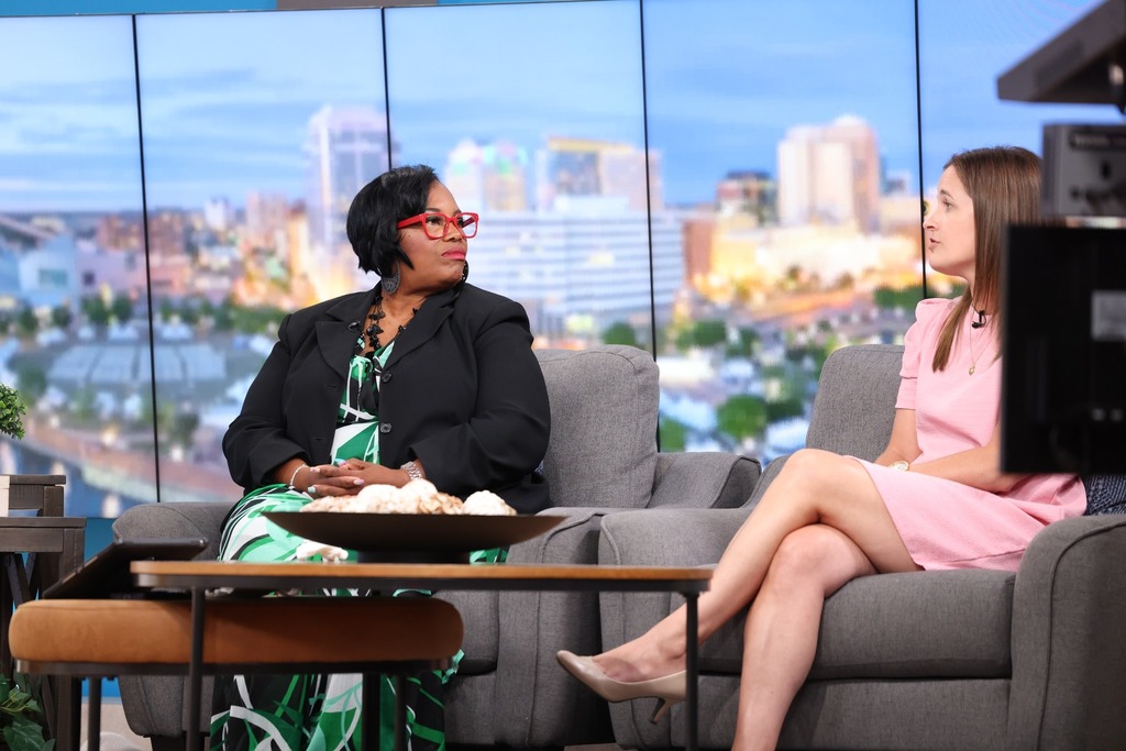 Laura speaking on the show.