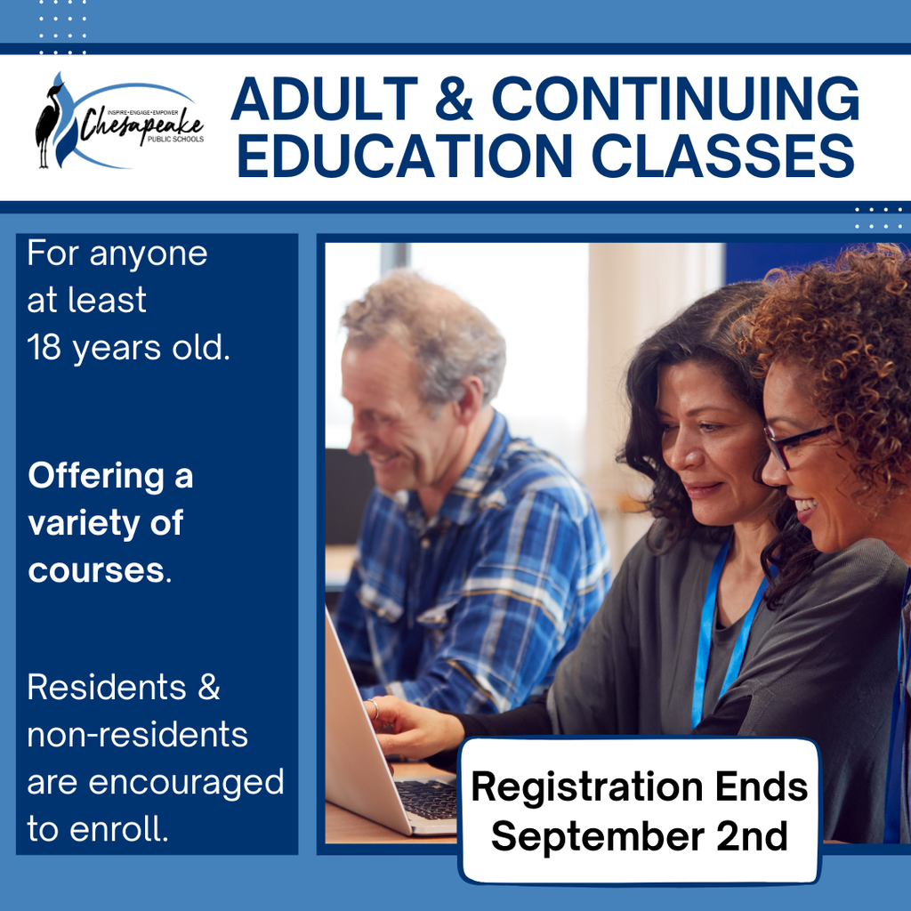Adult and continuing Education classes with stock image