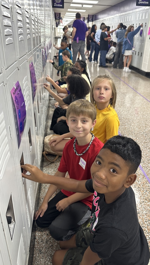 Students at lockers