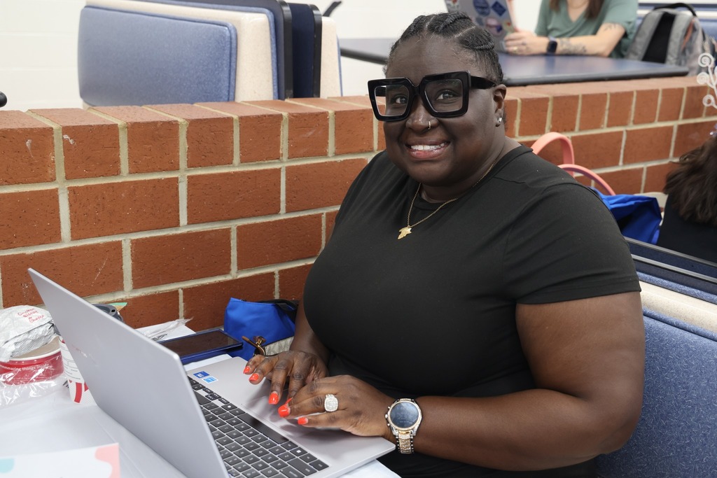 female on laptop