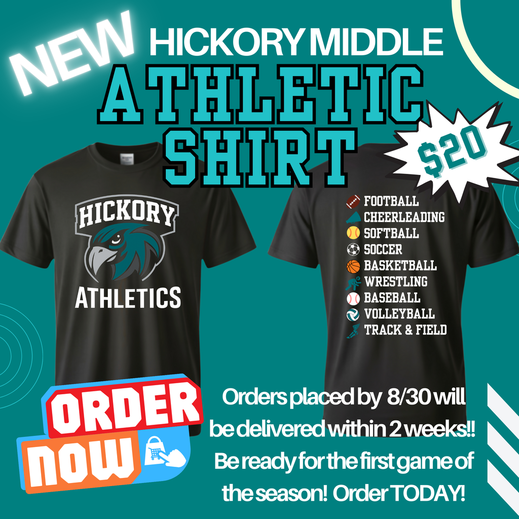 Athletics Shirt sale for $20 orders placed by 8/30 will be delivered within 2 weeks! Be ready for the first game of the season and order today!